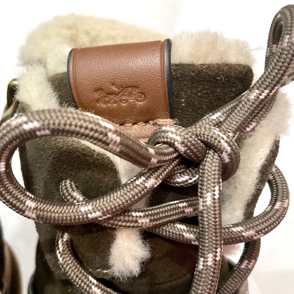 Coach Fatigue Leather  Suede and Signature Canvas Ankle Booties Sz 6B - Picture 14 of 14